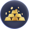 Gold Bars Icon: Symbolizing Wealth and Prosperity with Stacked Bars of Precious Metal