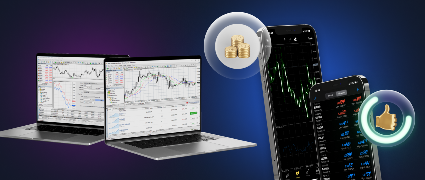 Laptops and mobile devices equipped with indispensable Forex data, empowering traders for success