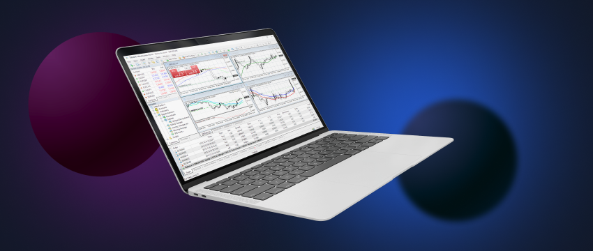 A laptop equipped with MT4 data, your essential companion for Forex trading success.