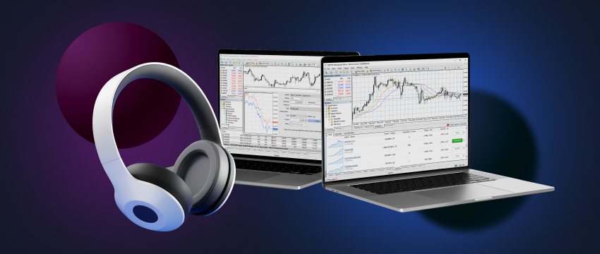 Headset, laptop, and trading platform – essential for success, complemented by webinars