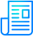 Blue document icon symbolizing file or data on a digital platform