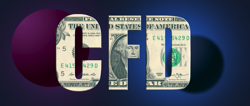 A close-up of a dollar bill with the word "CFD" written on it.