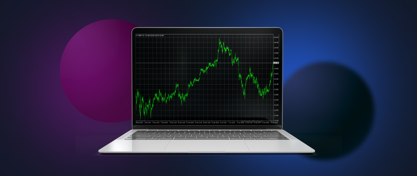 A laptop expertly showcasing forex data with crucial technical indicators for comprehensive analysis.