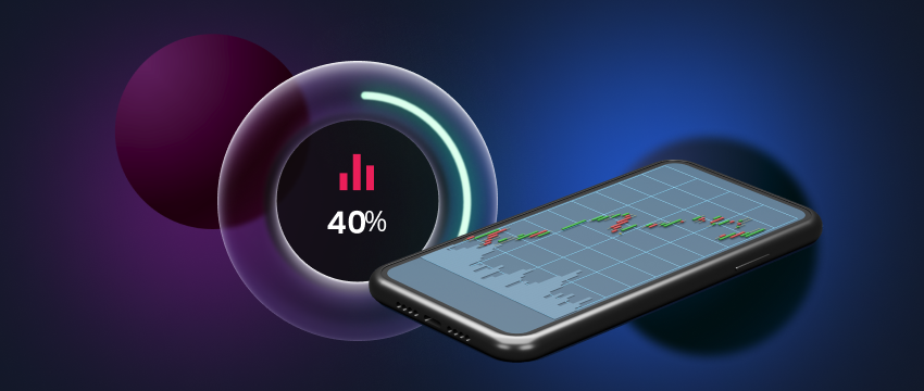 A mobile device displaying forex data with an adjacent chart and technical indicators for in-depth analysis.