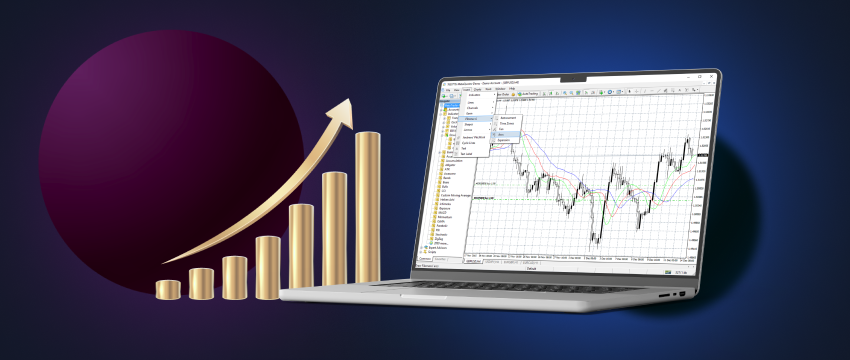 A laptop displaying forex data, accompanied by informative charts and a meticulously crafted trading plan.