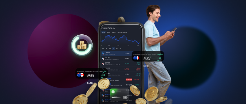 Individual trading via mobile trading app for financial transactions.