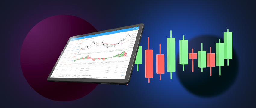 Financial data analysis with charts and graphs on a laptop screen