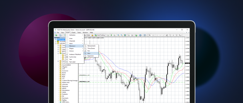 A high-resolution screen prominently showcasing MetaTrader 4, the renowned and feature-rich trading platform.
