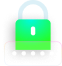Green padlock icon on white background.