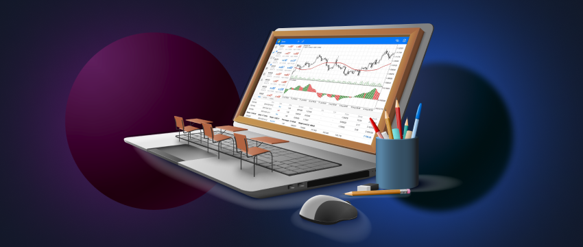 Enrich your forex trading skills with online courses, accessible via your laptop.