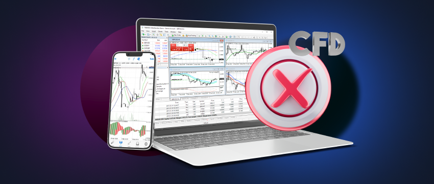 Image depicting the process of trading forex using CFDs, showcasing the drawbacks and advantages of CFD trading.