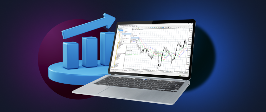 A person engaged in forex trading on a laptop, utilizing margin and leverage for trading purposes.