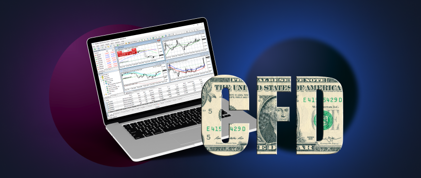 A laptop displaying forex trading charts, used by traders to make money through CFD trading.