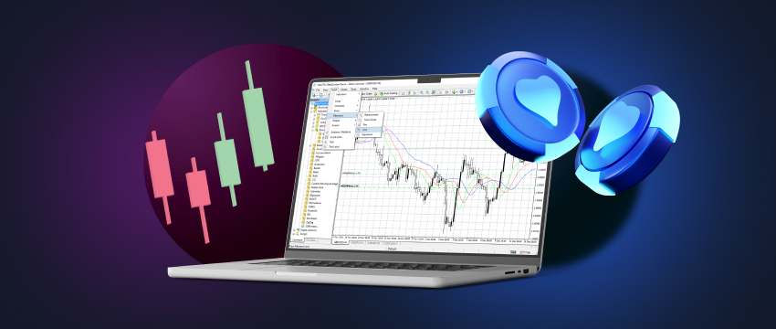 A person engaged in forex trading on a laptop, analyzing market trends and making financial transactions.