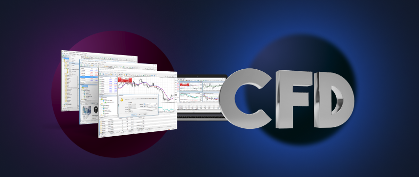 A laptop displaying a forex trading platform with charts and graphs. Traders use CFDs to trade forex and make money.