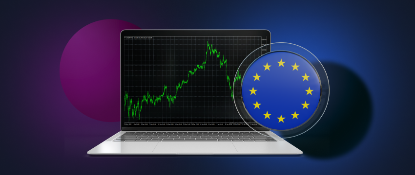 Índice do mercado acionista europeu: Uma representação visual do desempenho do mercado de acções da UE, incluindo opções legais e de negociação de CFD.