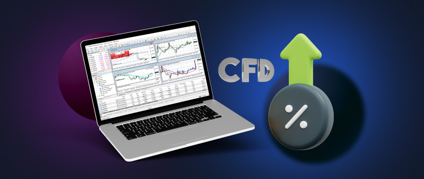 A visual representation of trading forex with CFDs, showcasing MT4 platform, dividends, and CFDs.