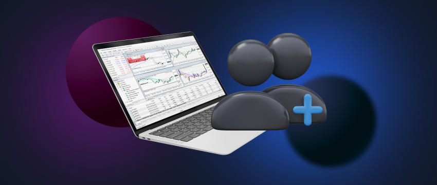 Laptop with black balls on it, symbolizing trading and learning in MT4 platform