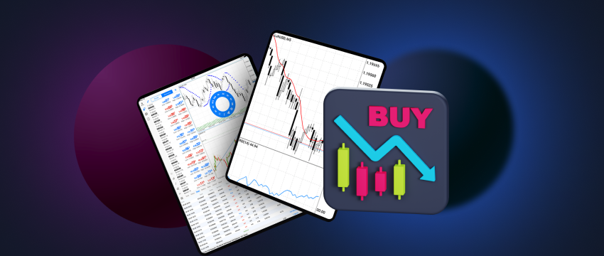 Tablet displaying 'buy' with a stock chart, symbolizing investment opportunities and financial analysis.