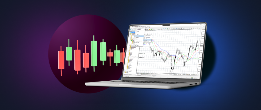 Using a laptop for forex trading with MT4, charts, and analysis for successful trades.