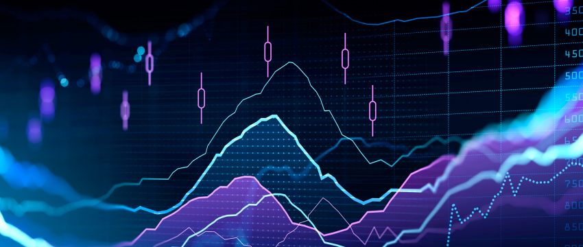 Close-up of a stock chart displaying market trends, relevant for forex trading analysis on a reputable platform.