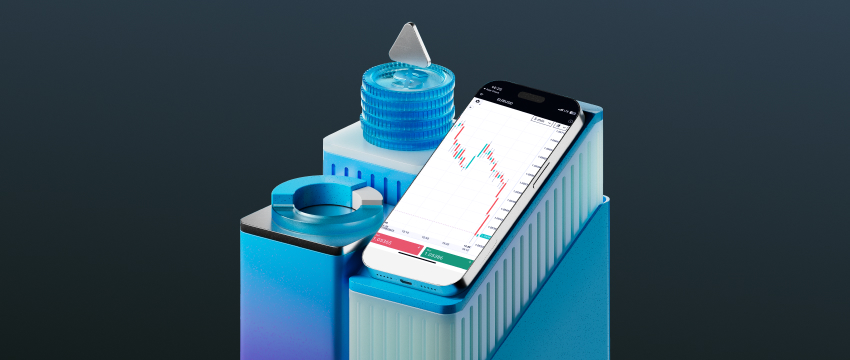 A smartphone with a stock chart, illustrating the challenges of overtrading and emotional decision-making in mobile trading.